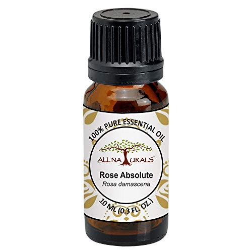 Image of All Naturals Indian Rose Absolute Essential Oil 100% Pure,Country Rose-Like Sweet Earthy Aroma For Natural Perfumes,Massage Oils,Attars,Diy Skincare&Diffusers-10 Ml|N-Hexane Extracted,Alcohol-Free