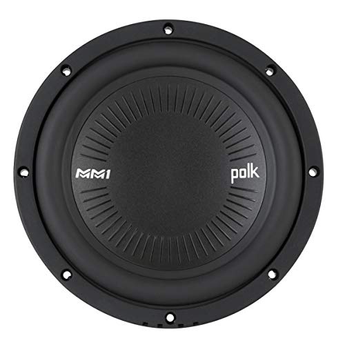 Polk Audio MM842 DVC MM1 Series 8" Marine & Car Subwoofer - 900W, 30-200Hz Frequency Response, Dual 4-Ohm Voice Coils, Titanium-Plated Woofer Cone, Compact Subwoofer for Deep, Powerful Bass #1