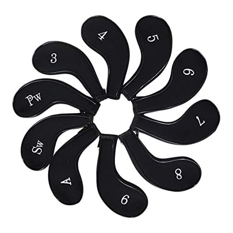 HISTAR Golf Long Neck Neoprene Durable Zippered Zipper Iron Head Covers Headcovers 3-SW (Pack of 10) Cover