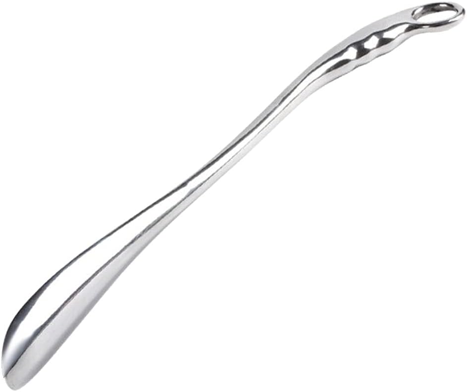 52cm Metal Alloy Women Kids Seniors Shoe Horn Long Practical Professional Silver Color Lifter