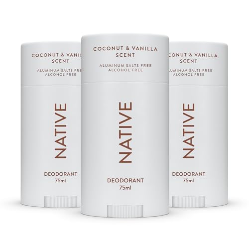 Native Desodorante Natural para Mujeres y Hombres – Sin Alcohol ni Aluminio – Aroma a Coco y...
