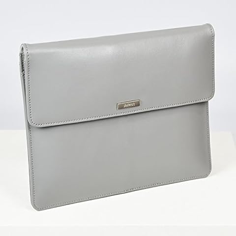 Dulwich Designs Grey Premium Bonded Leather Tech Portfolio Cover