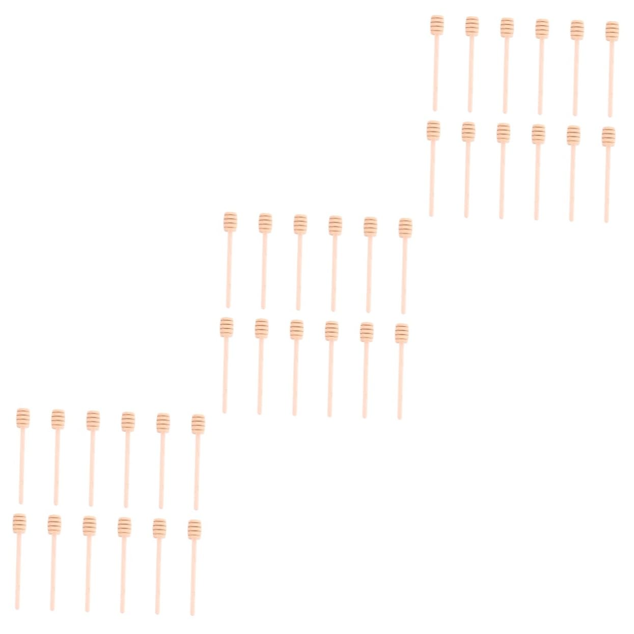 LABRIMP 36 Pcs Honey Stick Mini Honey Jars Honey Dipper Honey Scoop Creamy Foods Mixing Stick Creme De Menthe Syrup Honey Jar Server Stick Honey Syrup Honey Ladle Brown Wooden re-usable