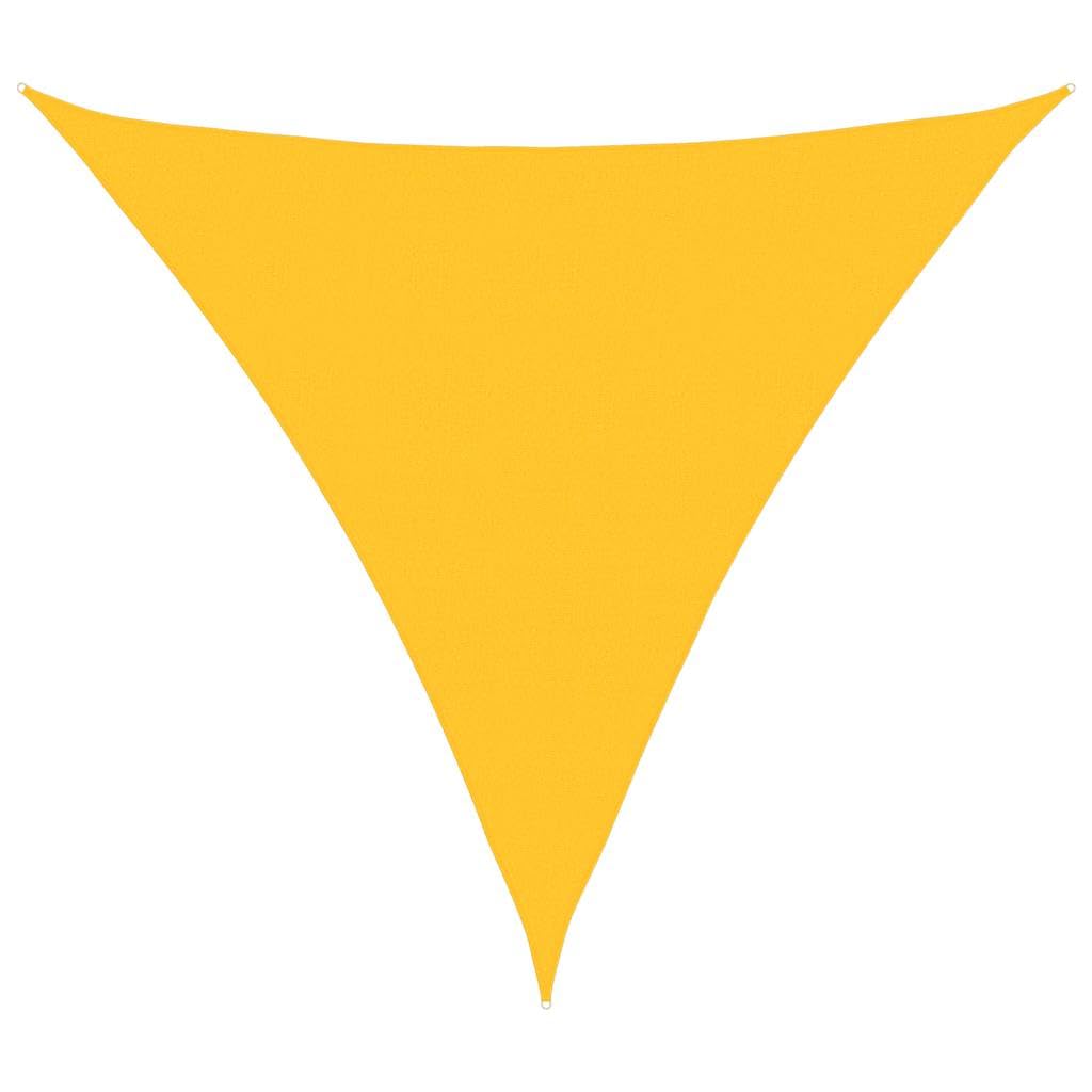 vidaXL Sunshade Sail 160 g/m² Triangular Yellow 6x6x6 m HDPE — image 1