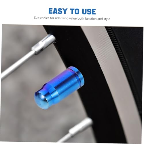 GANAZONO 2pcs Tapas de Válvula para Bicicleta en Aleación de Titanio, Cubiertas de Válvula para Neumáticos de Bicicleta de Carretera, a Prueba de Fugas, Fáciles de Instalar para Ciclismo al Aire Libre miniatura 3