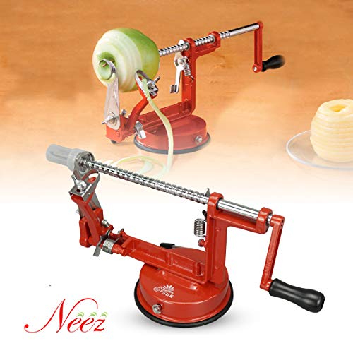 Neez Appelschiller - 3 in 1 Multifunctioneel Apple, Groente, Aardappel en Fruitschiller - Roestvrij Staal Schaaf, Corer en Dunschiller Machine met Handslinger - Image 3