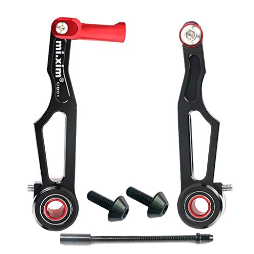 YIJU 1 Par de Peças de Freio em V de Alumínio Dobrável com Manga Curta E Longa - Braço Longo preto