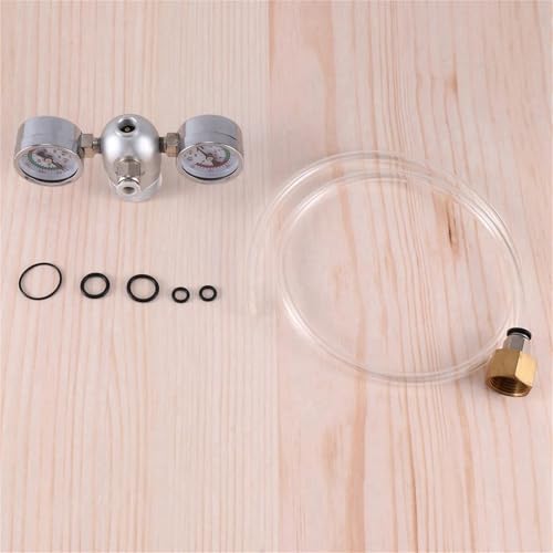 Whipped Cream Pressure Regulator Valve with Hose Line and Adapter for Whipped Cream Chargers 0.95 Liter 580G Tank