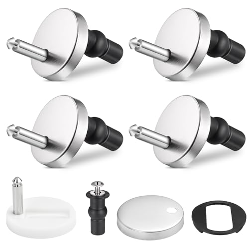 Charnières de siège de toilette avec fixations en caoutchouc extensible | Lot de 2