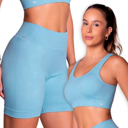 Conjunto Fitness Sem Costura Selene Short e Top Academia Feminino...