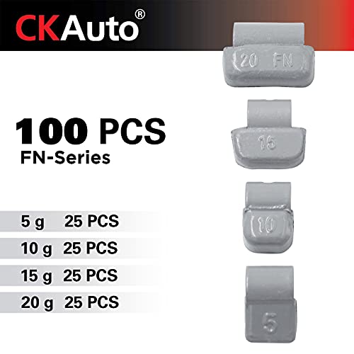 Ckauto Fn Style Clip On Wheel Weights, 5G, 10G, 15G, 20G, 25Pcs For Each Style #TOP1