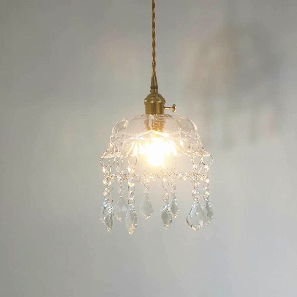 Heldere glazen hanglamp met luchtbelletjes - Decennia Design