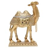 Design artistique et unique : chaque statue de chameau présente un design unique et artistique, capturant l'essence de l'animal avec précision..La finition dorée ajoute une touche luxueuse, ce qui en fait une pièce maîtresse dans n'importe quel décor.