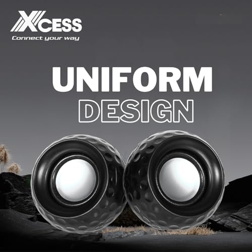 Image of XCESSUSB Speaker 2.0 | 3W x 2 Output | USB Powered | 3.5mm Audio Jack | Punchy Sound | in-Hand Volume Control | Uniform Design