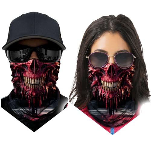Obacle Skull Face Mask for Dust Wind Sun Protection Men Women Motorcycle Riding