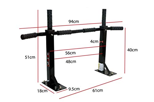Image of Iso Solid Wall Mounted Pull Up / Chin Up Bar (Black)