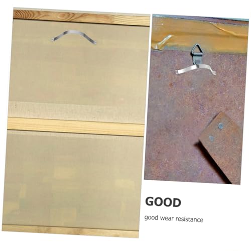 Image of Cabilock 500pcs Spring Clips for Picture Frames Sturdy Backing Hardware Invisible Fixation for Photos and Artwork Easy to Install Frame Clips