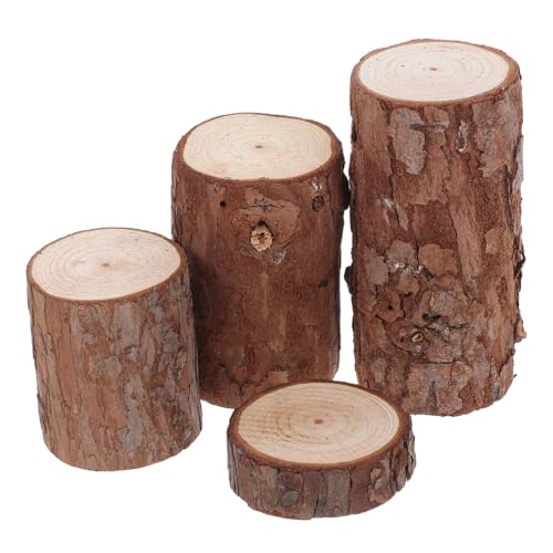 INOOMP 4 Stück Teiliges Natürliches Holzstamm Hamsterkäfig...