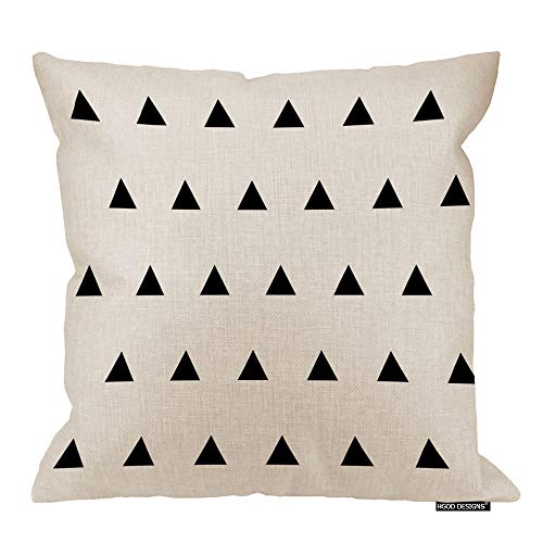 Hgod Designs MAPC-HGF01-23013 Retro Small Up Triangle Pillow Case Cotton Linen Simple Decorative Throw Pillowcase Cushion Cover 18X18 Inches cover