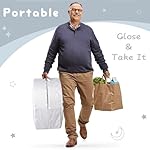 BYBYME Portable Toddler Floor Bed - Waterproof Folding Travel Crib with Washable Fitted Sheet, Ideal Toddler Cots for Sleeping and Sleepovers, Grey - Image 5