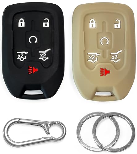 Coque de clé en silicone Chevrolet Tahoe Suburban GMC Yukon Accessoire protection bip 6 boutons