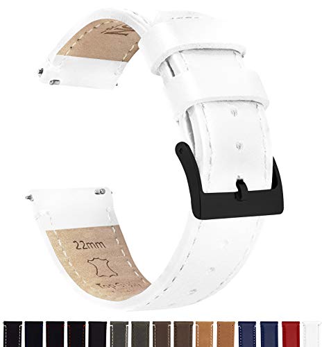 Image of BARTON WATCH BANDS - Top Grain Leather Watch Bands Compatible with Apple Watch Models - 1, 2, 3, 4, 5, 6, 7, 8, 9, 10, SE, Ultra & Ultra 2