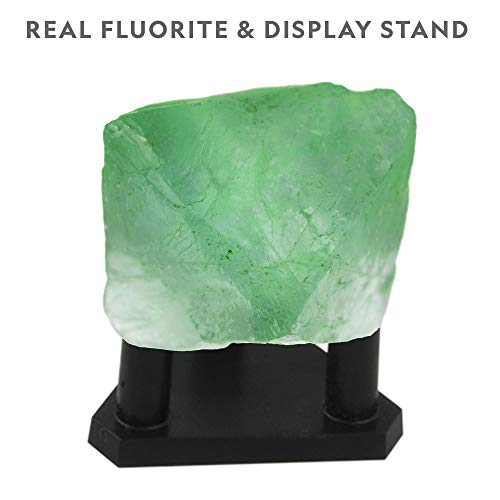NATIONAL GEOGRAPHIC Glow-in-The-Dark Crystal Growing Lab - DIY Crystal Creation - Includes Real Fluorite Crystal Specimen