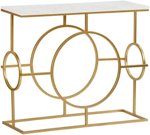 The Craft House Console Table Nordic Home Living Room Porch Table Hotel Entrance Wall Shelf Display (Color Gold)