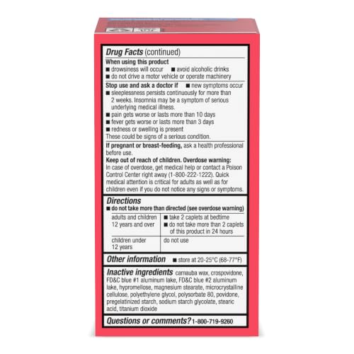 Amazon Basics Acetaminophen PM Caplets, Extra Strength, 100 Count - image 8