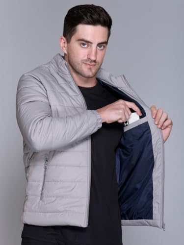 Image of RARE TIMES Men Puffer Jacket | Padded Jacket | Quilted Jacket | Trendy Winter Full Sleeve with Zipper Pocket Jacket (Pack of 1)