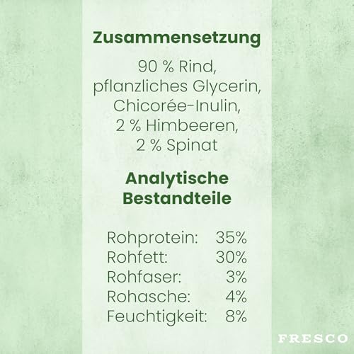 Fresco Dog Martin Rütter Hundeleckerli Trainingsdrops Rind mit Himbeeren & Spinat (1kg-Eimer) | gesund und natürlich | ohne künstliche Zusätze | Made in Germany