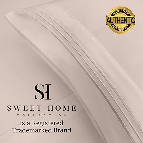 1500 Supreme Collection Full Sheet Sets Beige Cream - Luxury Hotel Bed Sheets And Pillowcase Set For Full Mattress - Extra Soft, Elastic Corner Straps, Deep Pocket Sheets, Full Beige Cream #TOP3
