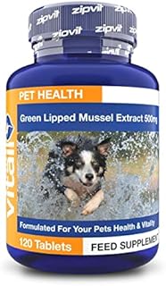 Green Lipped Mussel for Dogs, 500mg. 120 Tablets. Formulated for Your Dogs Health and Vitality.