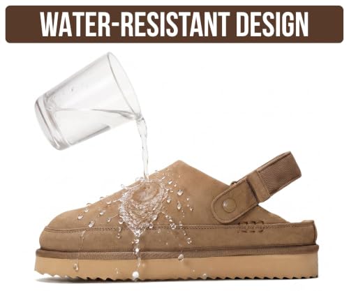 Genuine Leather Platform Mule Clogs