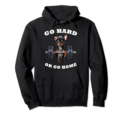 Pumpen Gewicht Heben Miniature Pinscher Pullover Hoodie