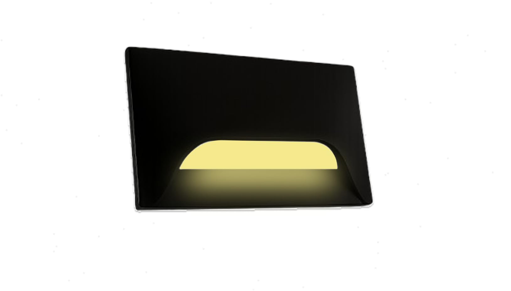 MAQON Italic Black 3&4 Modular Western LED Foot Light Convertible Under Cabinet Light, Soft White Outdoor Deck Wall Recessed Foot Stair Nosing Light (Yellow(W.W.), Pack of 1)-image-2