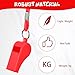 Honoson 100 Pcs Whistle for Adults with Lanyard Plastic Safety Emergency Whistle Survival Loud for Lifeguard Coaches Hiking Outdoor Camping Accessories (Red,Black)