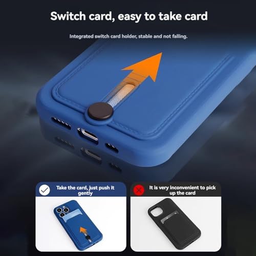 Étui pour iPhone 12 Pro bleu silicone souple avec range carte