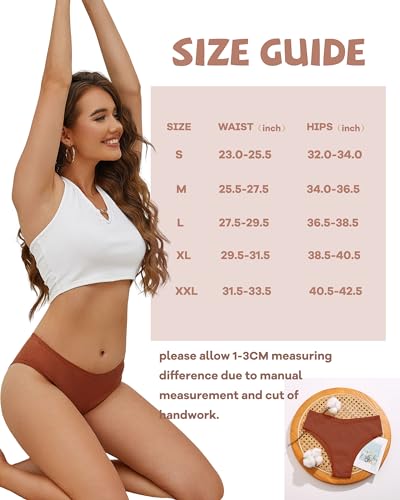 Image of CuteByte 10 Pack Womens Cotton Underwear Sexy Stretch V-Waist Ladies Panties Low Rise Cotton Cheeky Hipster S-XXL