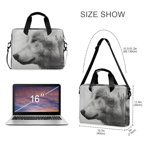 Bolsa maletín para laptop con estampado y múltiples bolsillos miniatura 5