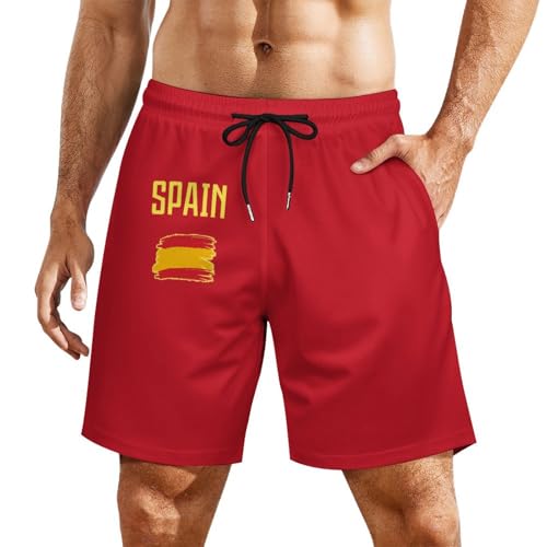 Soccer National Team Swim Shorts–Quick Dry Men's Beach Shorts with National Flag M-XXL