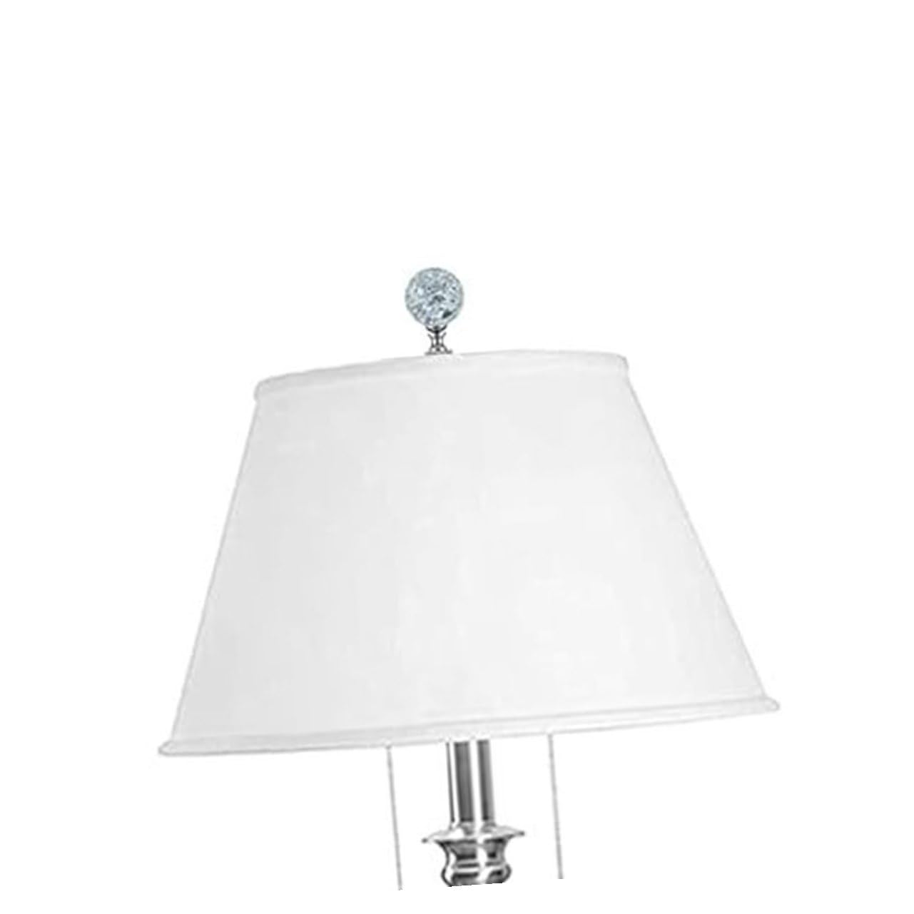 GARVALON 2 Stück Dekorative Lampenaufsätze aus Metall Glas Kristall Kugel Lampenkappen für Tisch Stehlampen Warm Leuchtend Langlebig und Einfach Montierbar