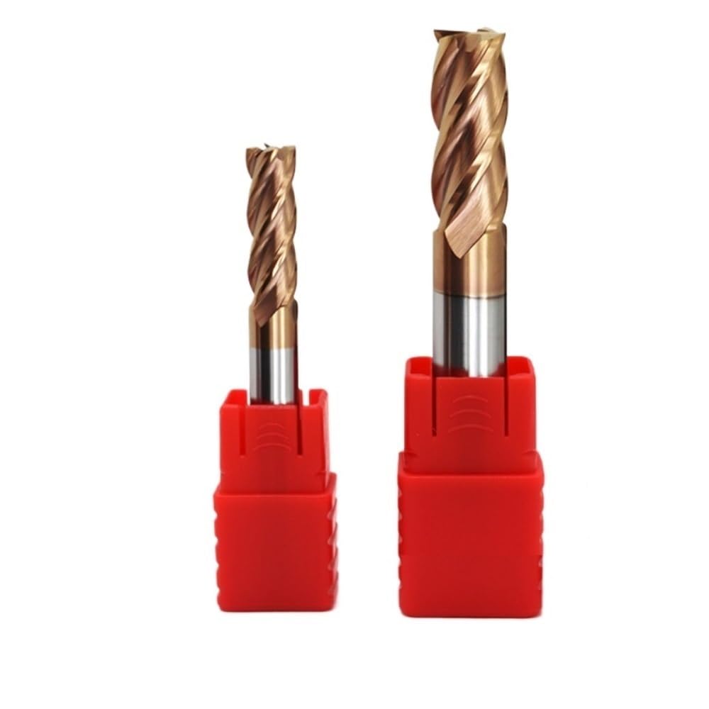 7 Pezzi Fresa 4 Taglienti HRC55 Acciaio Tungsteno Diametro 2-12mm