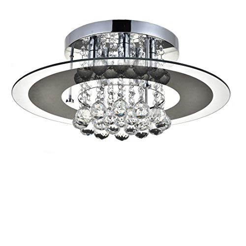 Lustres en verre de cristal transparent pour plafond moderne avec lampe LED
