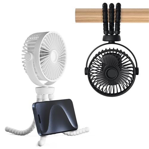 Ventilateur portable USB à pieds flexibles et autonomie longue durée 3600mAh