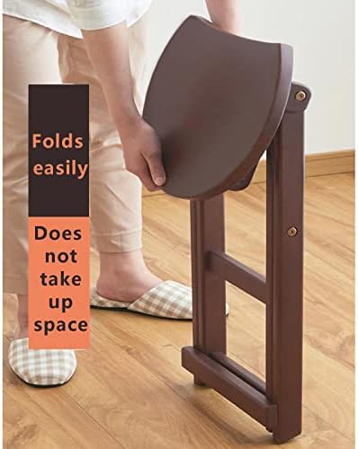 Solid Wood Folding Ladder Chair - Multi-Functional Folding Stool for Adults, Ideal for Kitchen, Garden, Bathroom, and Home Storage Solutions.