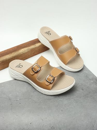 Image of Carlton London women's Comfortable & Lightweight Slip-On Sandals