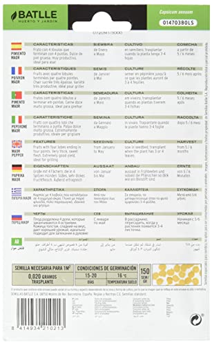 Batlle groentezaden - Paprika Maor (225 zaden) - Afbeelding 3