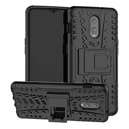 Labanema Coque pour Oneplus 6T, Etui Housse Coque Shockproof Robuste Impact Armure Hybride Béquille Cover pour Oneplus 6T/Oneplus 7 (4 en 1 Cadeau emballé) - Noir