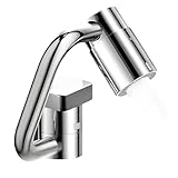 Drehbarer Wasserhahn-Verlängerung – 1440 Grad schwenkbarer Wasserhahn-Adapter, doppelter...
